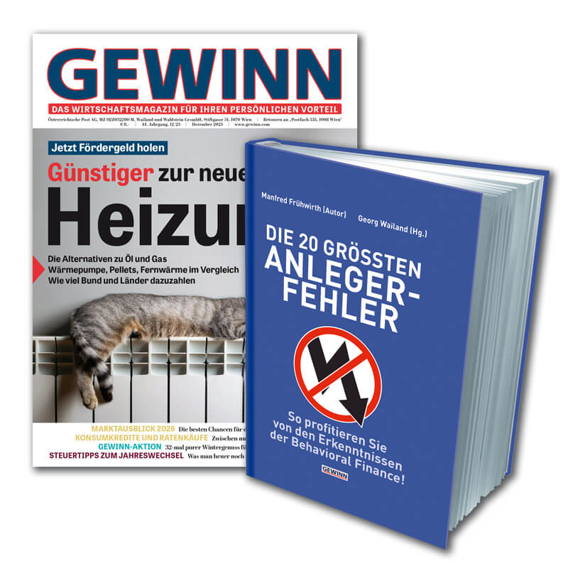 Print- & Digital-Abo 1 Jahr inkl. Buch "Die 20 größten Anlegerfehler"